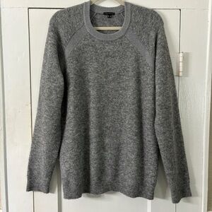 Theory Men’s 62% Alpaca Beautiful Soft Gray Sweater